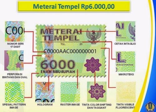 Materai 1 lembar
